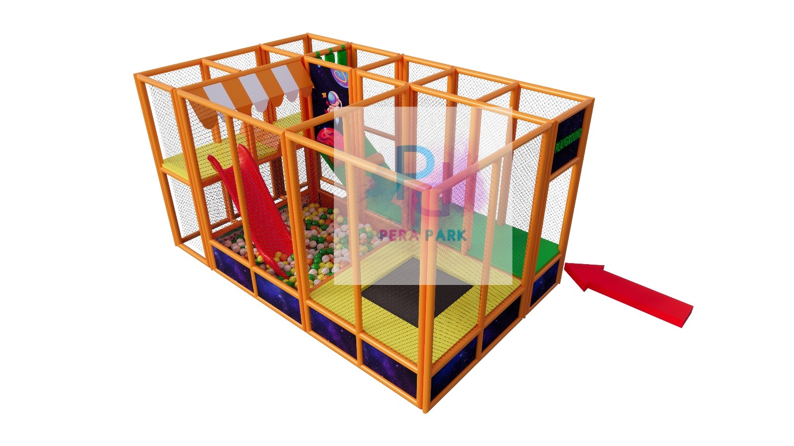 500x300 cm Top Havuzu ve Trambolin Oyun Alanı - Görsel 4